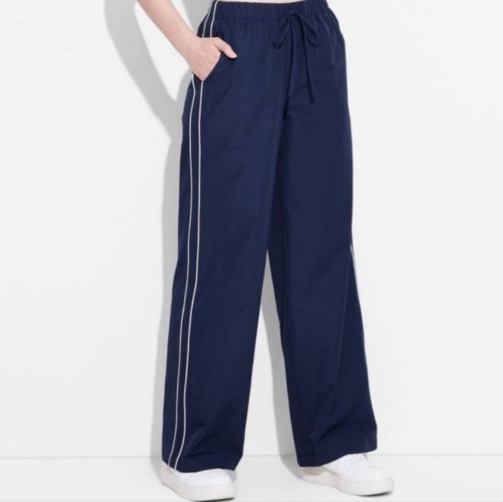 Women's Track Jogger Pants - Blue With White Stripes - Wild Fable - XXL